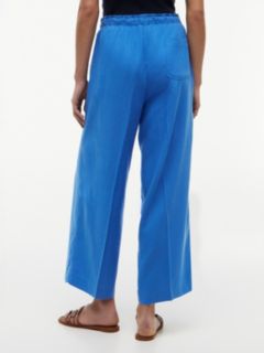 Lightweight Linen-Blend Pull-On Pant — Siren Blue 4