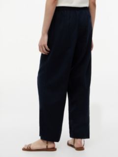 Lightweight Linen-Blend Pull-On Pant — Navy 4