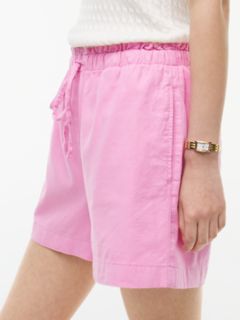 Linen-Cotton Blend Pull-On Short — Rose Petal 3