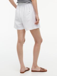 Linen-Cotton Blend Pull-On Short — Optic White 4