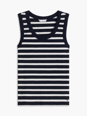 Stripe Rib-Knit Tank Top | Tommy Hilfiger