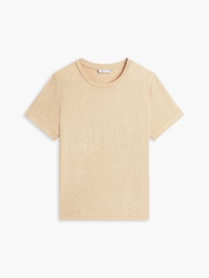 Женские футболки Tommy Hilfiger Linen-Blend Crewneck T-Shirt — фото 5