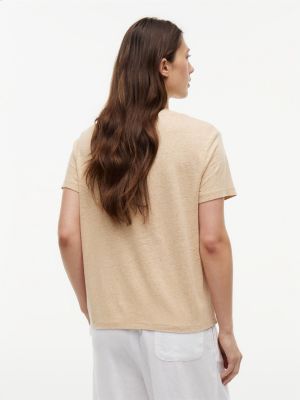 Женские футболки Tommy Hilfiger Linen-Blend Crewneck T-Shirt — фото 4