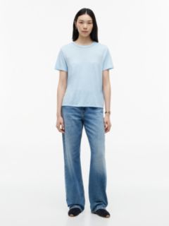 Linen-Blend Crewneck T-Shirt — Rain Dance 2