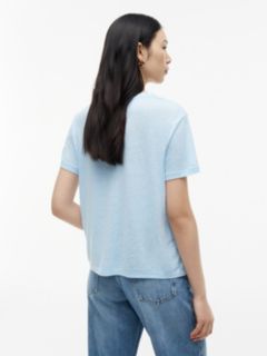 Linen-Blend Crewneck T-Shirt — Rain Dance 4
