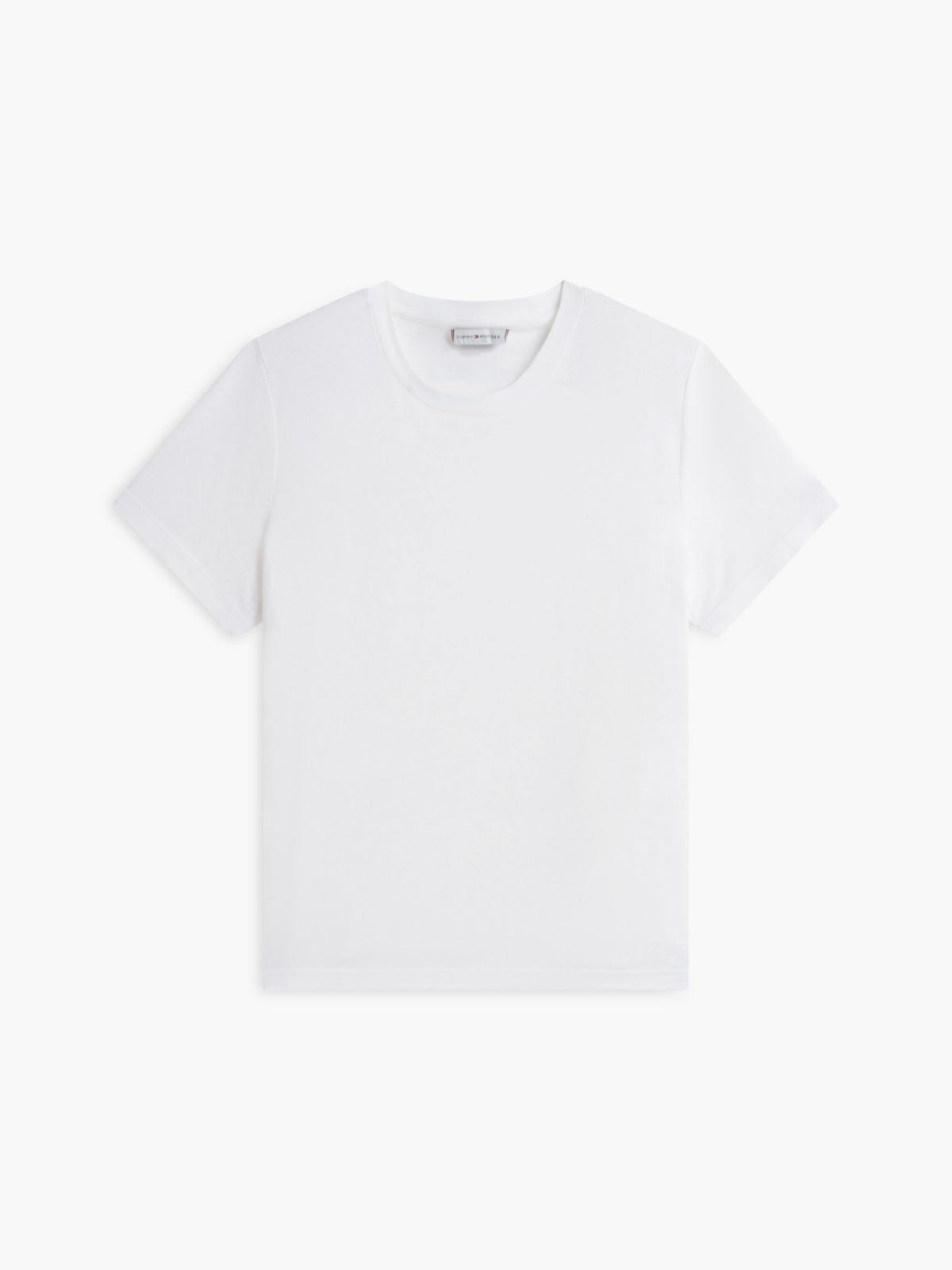 Linen-Blend Crewneck T-Shirt — Optic White