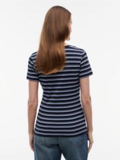 Striped V-Neck Favorite T-Shirt — Navy Multi 4