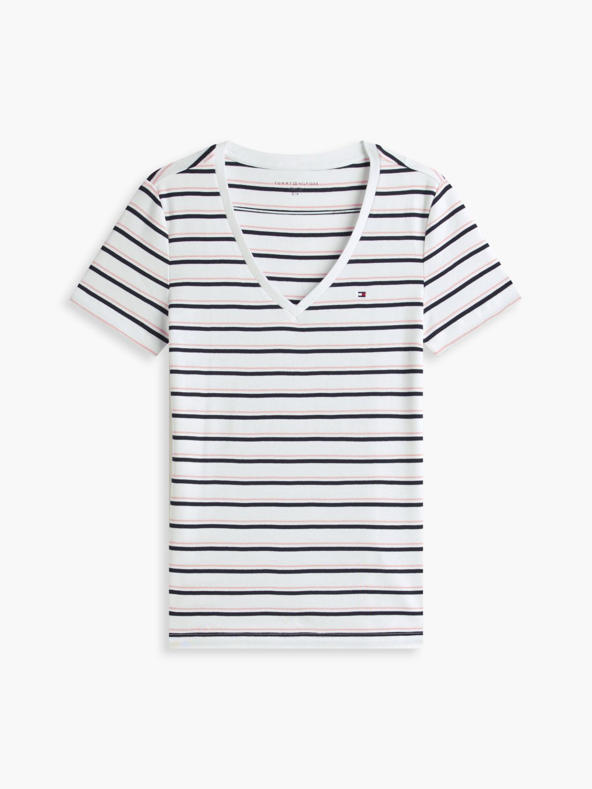 Striped V-Neck Favorite T-Shirt — Optic White