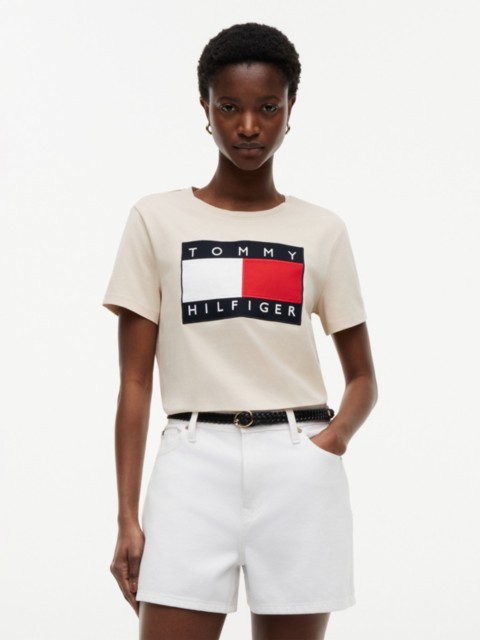Женские футболки Tommy Hilfiger Big Flag Logo T-Shirt