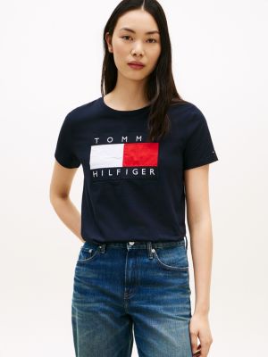 Flag Logo T-Shirt, Navy