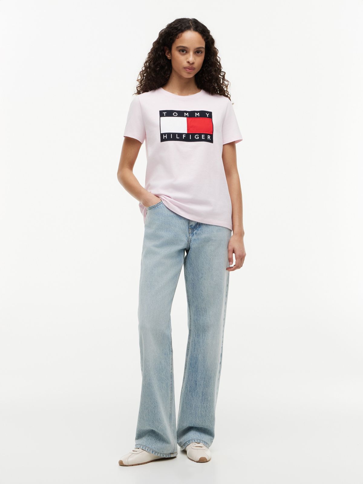 Big Flag Logo T-Shirt — Light Pink