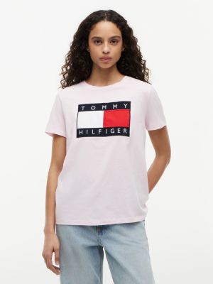 Big Flag Logo T-Shirt, Light Pink