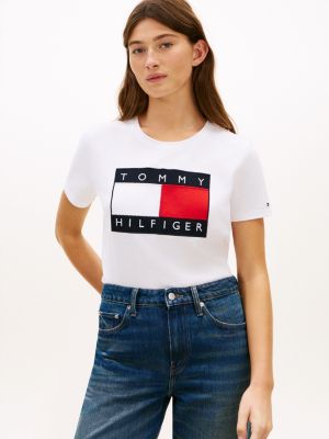 Flag Logo T-Shirt, Optic White