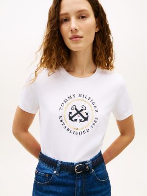 Женские футболки Tommy Hilfiger TH Anchor Logo T-Shirt — фото 2