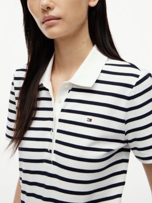 Женские свитеры Tommy Hilfiger Classic Fit Striped Stretch Pique Polo — фото 3