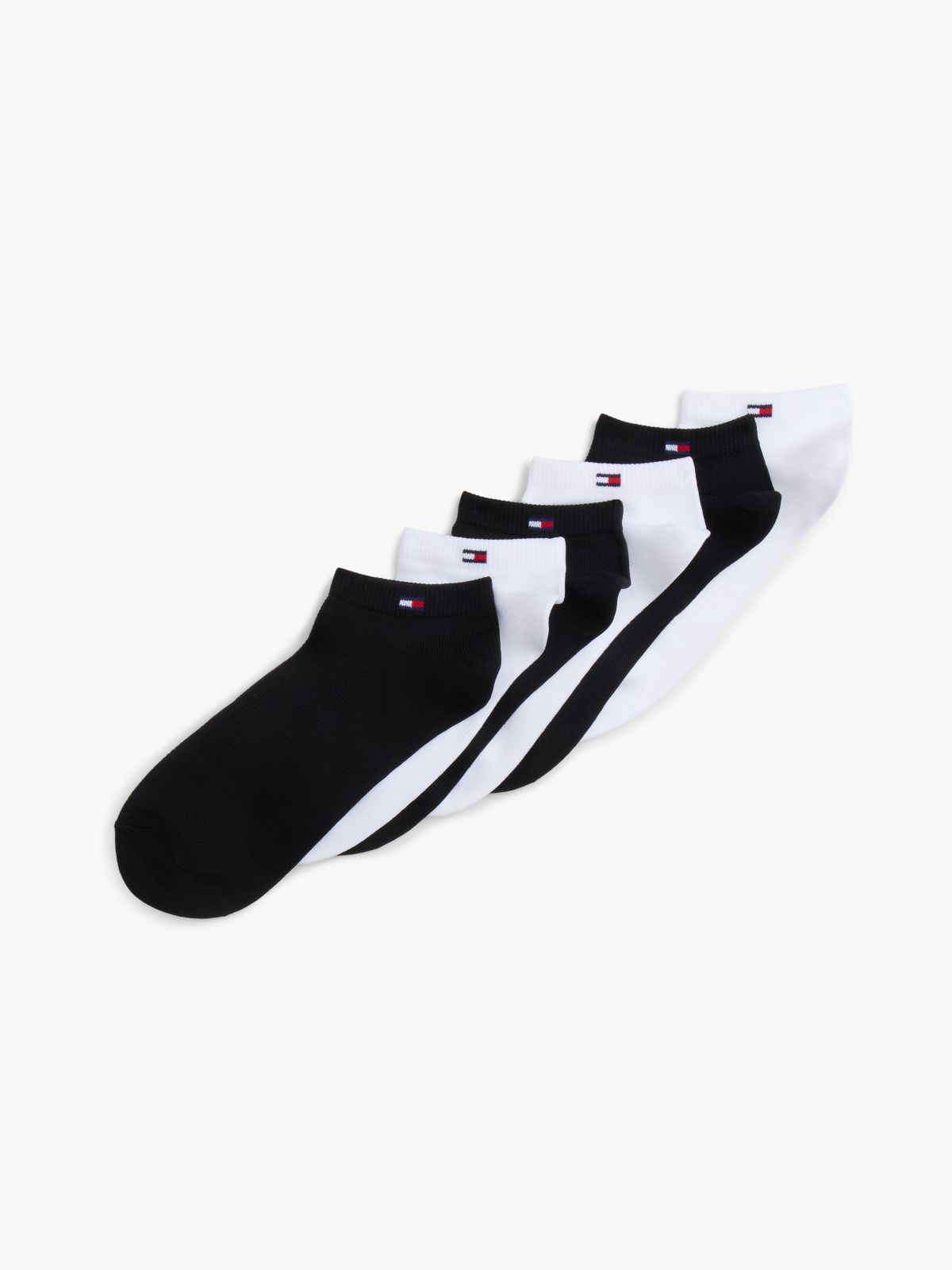 Multicolor Sport Ankle Sock 6-Pack — Deep Black Multi