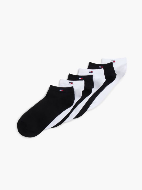 Multicolor Sport Ankle Sock 6-Pack — Deep Black Multi