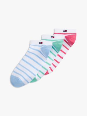 Stripe Sport Ankle Sock 3-Pack, Lucent White / Multi
