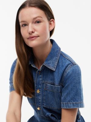 Tommy Hilfiger Belted Chambray Utility Shirtdress — фото 2