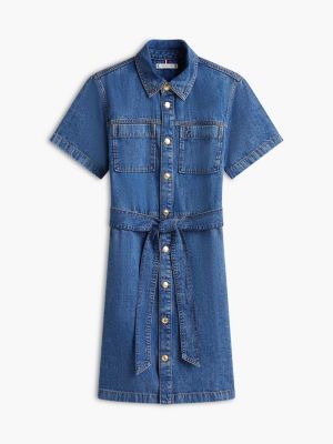 Tommy Hilfiger Belted Chambray Utility Shirtdress — фото 5
