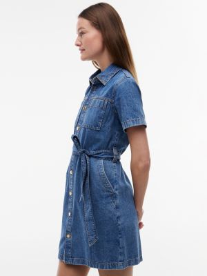 Tommy Hilfiger Belted Chambray Utility Shirtdress — фото 3