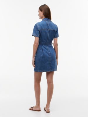Tommy Hilfiger Belted Chambray Utility Shirtdress — фото 4