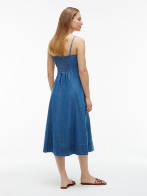 denim tommy hilfiger dress Women's V-Neck Midi this denim dress from Tommy Hilfiger is sure to be her new favorite Short-Sleeve Belted Denim Dress |