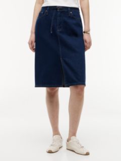 Belted Denim Skirt — Dark Wash 2