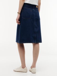 Belted Denim Skirt — Dark Wash 4