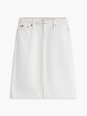 Женские юбки Tommy Hilfiger Belted White Denim Skirt — фото 5