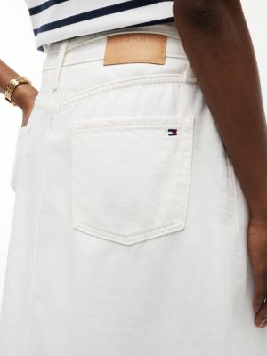 Женские юбки Tommy Hilfiger Belted White Denim Skirt — фото 3