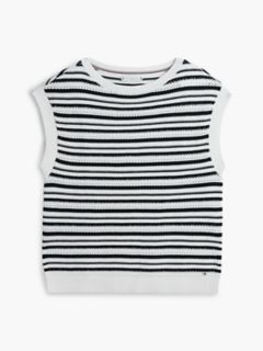Striped Crochet Sweater — Ivory Silk 5
