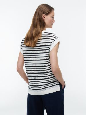 Женские свитеры Tommy Hilfiger Striped Crochet Sweater — фото 4