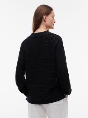 Женские свитеры Tommy Hilfiger Relaxed Fit Crochet Sweater Polo — фото 4
