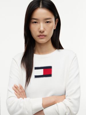 Женские свитеры Tommy Hilfiger Intarsia Flag Logo Sweater — фото 3