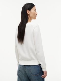 Intarsia Flag Logo Sweater — Ivory Silk 4