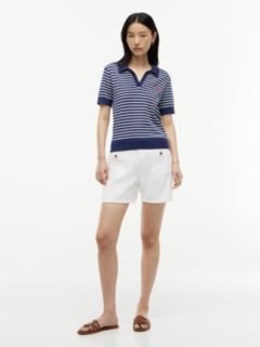 Hilfiger Script Striped Sweater Polo — Preppy Navy 2