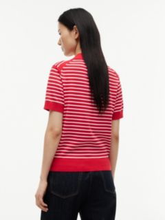 Hilfiger Script Striped Sweater Polo — Primary Red 4