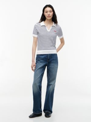 Женские свитеры Tommy Hilfiger Hilfiger Script Striped Sweater Polo — фото 2
