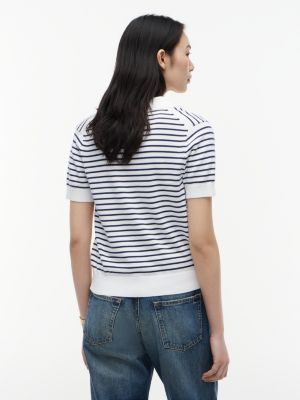 Женские свитеры Tommy Hilfiger Hilfiger Script Striped Sweater Polo — фото 4