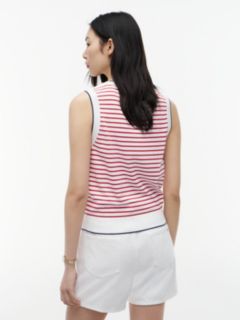 Hilfiger Script Striped Sweater Vest — Primary Red 4