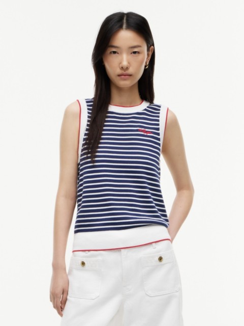 Женские свитеры Tommy Hilfiger Hilfiger Script Striped Sweater Vest