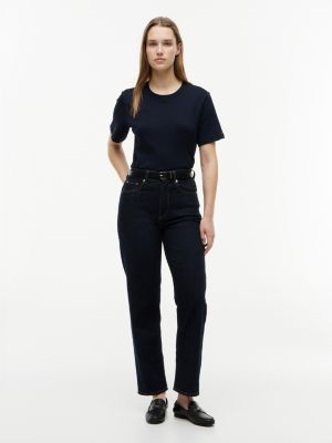 Женские футболки Tommy Hilfiger Mixed-Media Cotton Interlock T-Shirt — фото 2
