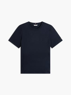Женские футболки Tommy Hilfiger Mixed-Media Cotton Interlock T-Shirt — фото 5