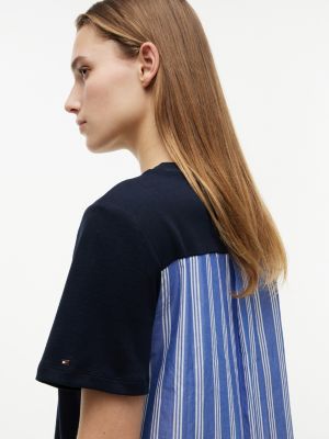 Женские футболки Tommy Hilfiger Mixed-Media Cotton Interlock T-Shirt — фото 3