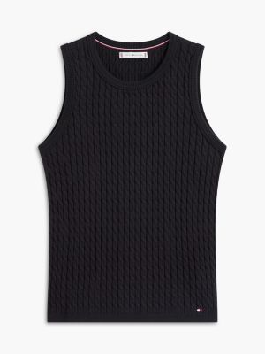 Женские свитеры Tommy Hilfiger Slim Fit Cable Knit Tank Top — фото 5