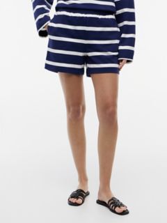 Striped 5" Sweatshort — Preppy Navy 1