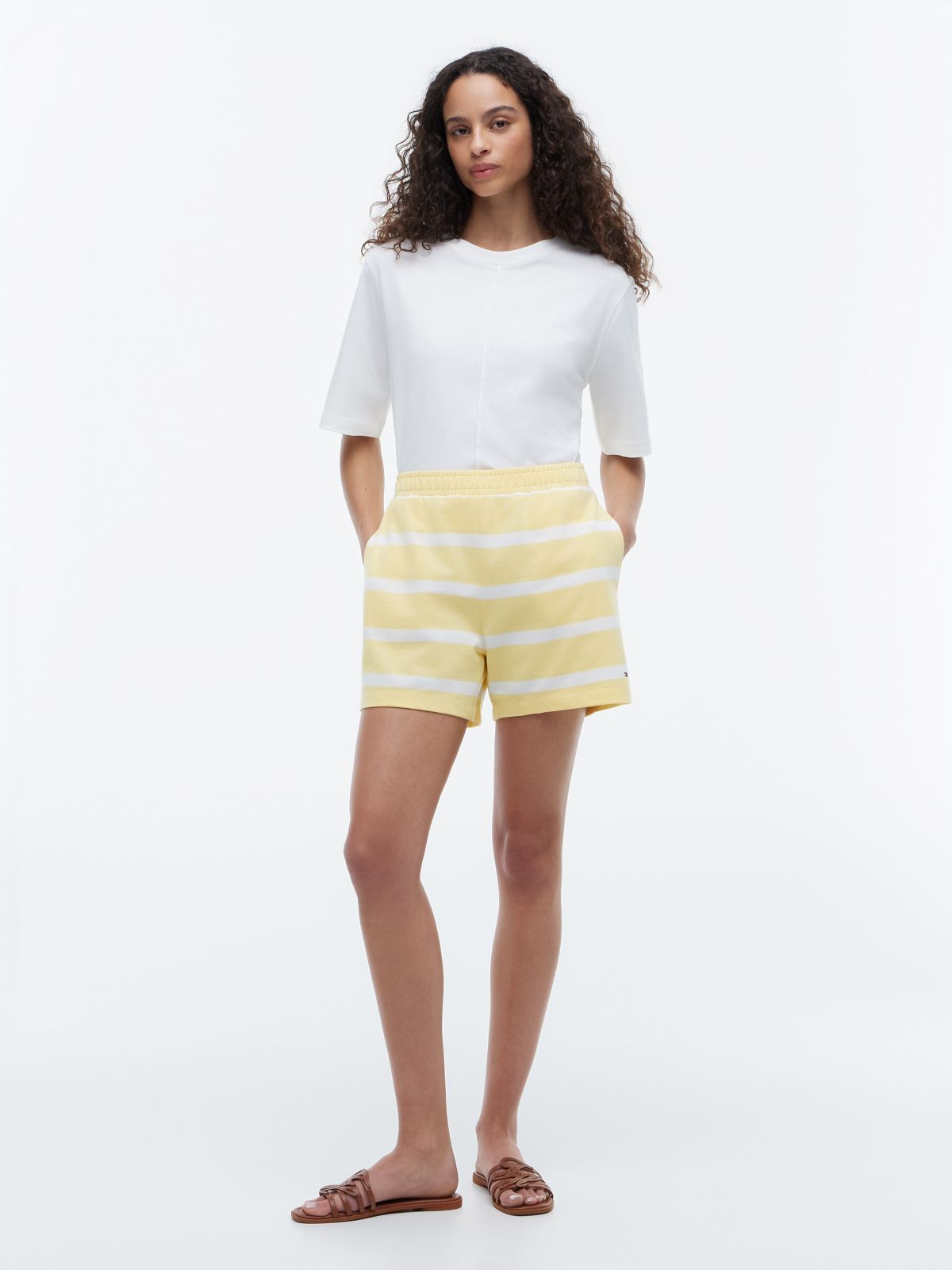 Striped 5" Sweatshort — Citronella