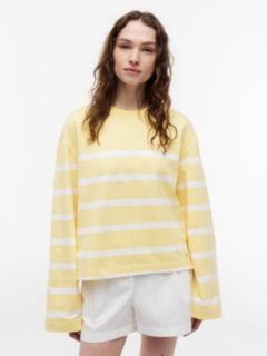 Breton Stripe Crewneck Sweatshirt — Citronella 1