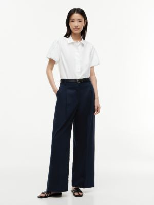 Женские рубашки Tommy Hilfiger Puff-Sleeve Poplin Shirt — фото 2